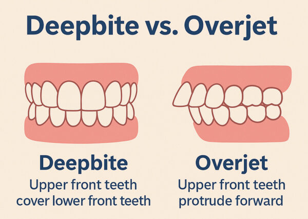 Image showing both deep bite and overjet 
